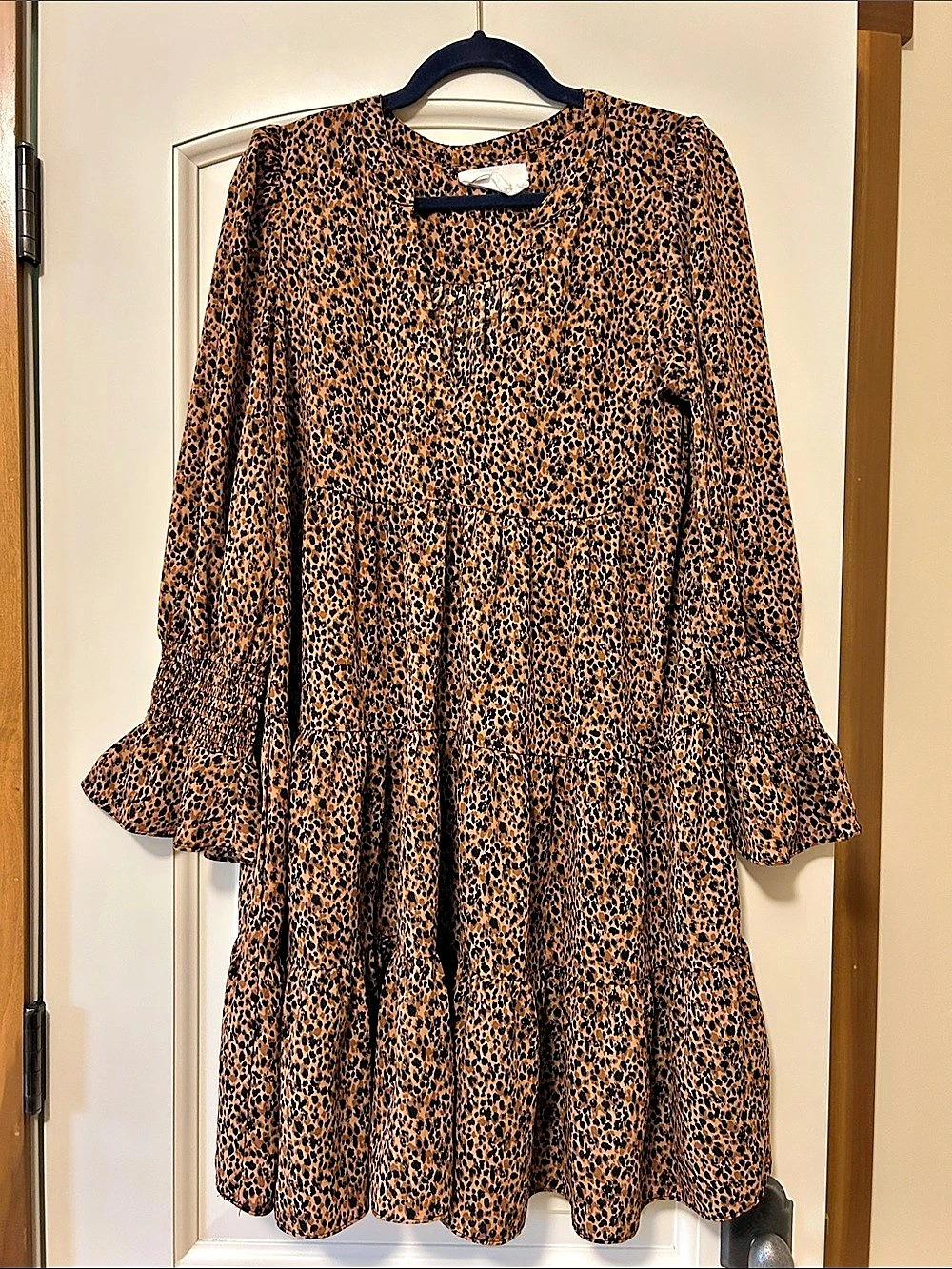 Pomander Place KENZO Leopard Print Mini Dress Large Like New